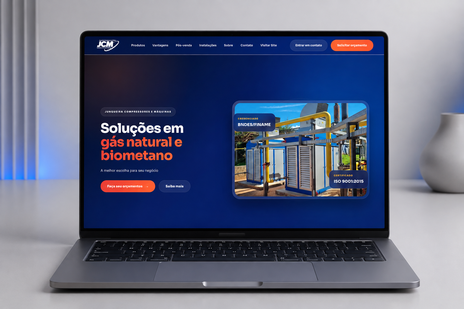 Capa do projeto Junqueira Compressores
